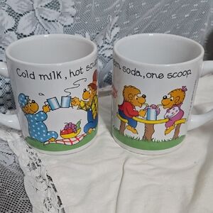 Vintage 1987 Berenstain Bears Ceramic Mugs